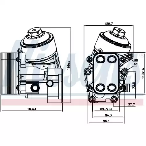 NISSENS Motor Yağ Radyatörü Komple 91154