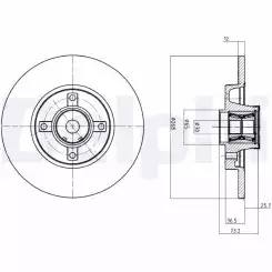 DELPHI Arka Fren Diski Rulmanlı BG9053RS