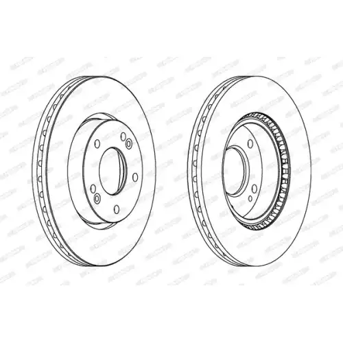 FERODO Ön Fren Diski Havalı 280.5mm Takım DDF1619