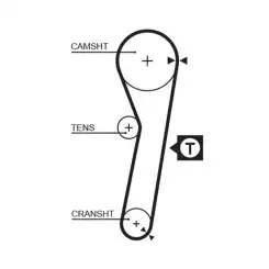 GATES Eksantrik Triger Kayışı 095-250 5262XS