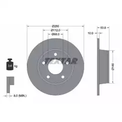 TEXTAR Arka Fren Diski 92104103