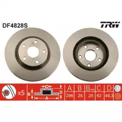 TRW Ön Fren Diski Havalı 296.5mm Takım DF4828S