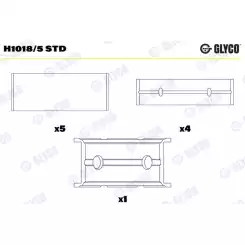 GLYCO Ana Yatak Std H1018/5 STD