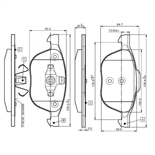 BOSCH Ön Fren Balatası Tk 0986TB2877