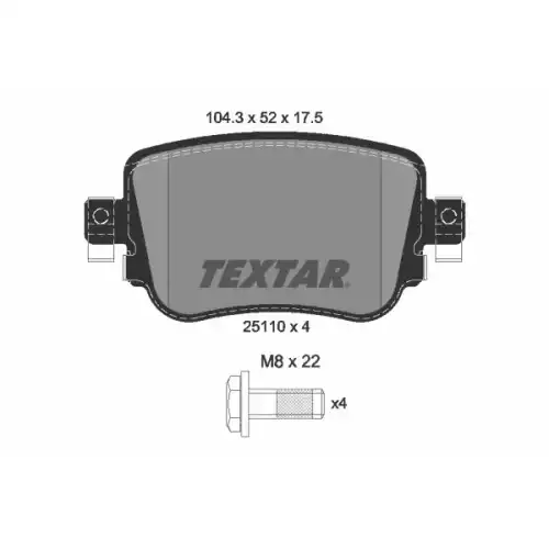 TEXTAR Arka Fren Balatası Tk 2511003