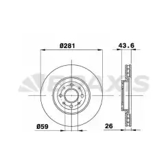 BRAXIS Ön Fren Diski Havalı AE0235