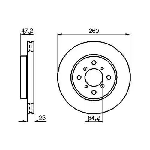 BOSCH Fren Diski Havalı Ön 260 4Mm 0986478415