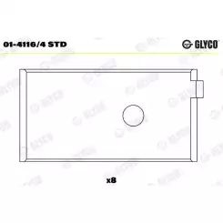 GLYCO Kol Yatak Std 01-4116/4 STD