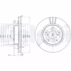 DELPHI Ön Fren Diski Havalı 260 5 BG2767