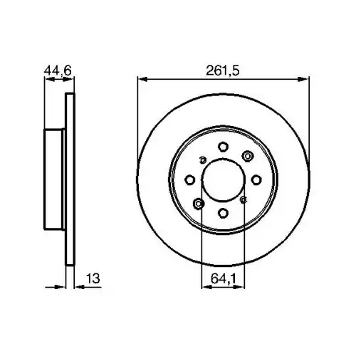 BOSCH Ön Fren Diski Düz (2624) 0986478889