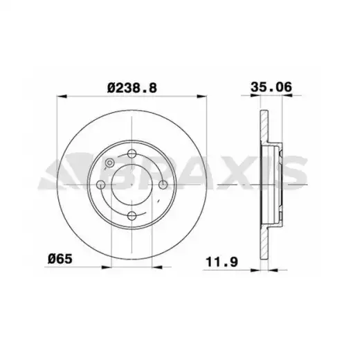BRAXIS Ön Fren Diski AE0052