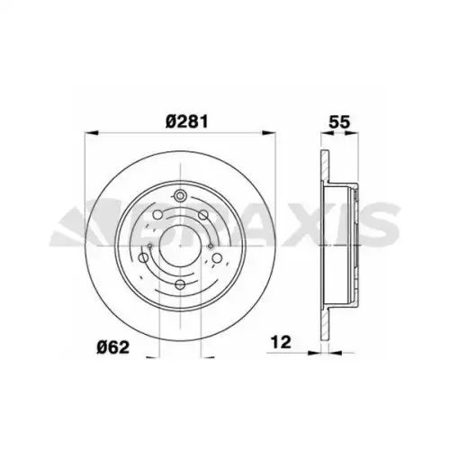 BRAXIS Arka Fren Diski Düz AE0281