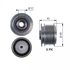 GATES Alternatör Kasnağı OAP7112