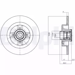 DELPHI Arka Fren Diski Rulmanlı BG9030RS