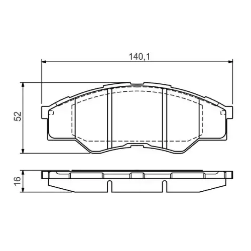 BOSCH Ön Fren Balatası Tk 0986TB3173