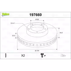 VALEO Ön Fren Diski Havalı Takım 197660