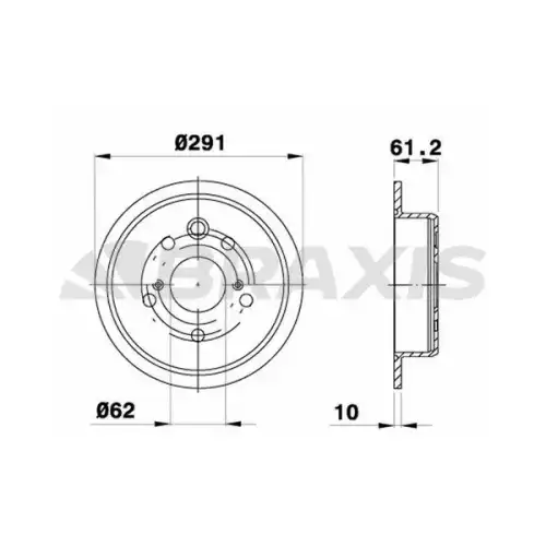 BRAXIS Arka Fren Diski AE0612