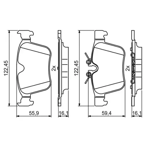 BOSCH Arka Fren Balatası Tk 0986494819