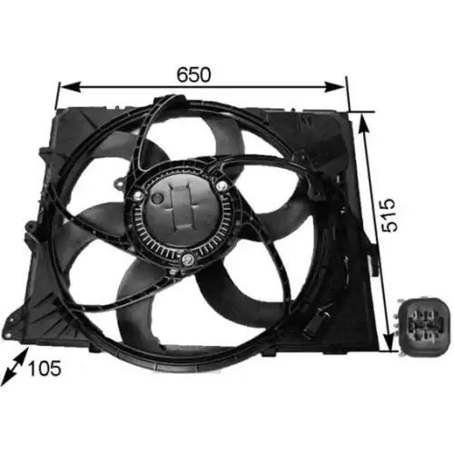 MAHLE Fan Motoru Davlumbazlı MAHLE CFF264000S-8EW351043251