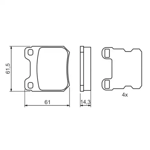 BOSCH Arka Fren Balatası Tk WVA 21050 0986494523