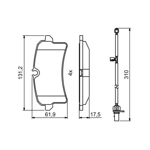 BOSCH Arka Fren Balatası Tk 0986494841