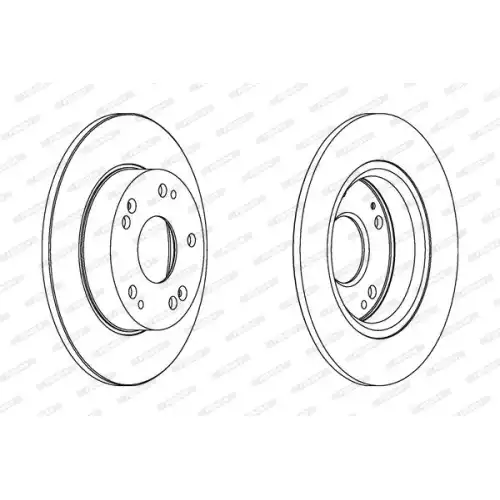 FERODO Arka Fren Diski Düz 260 5mm Adet DDF1558