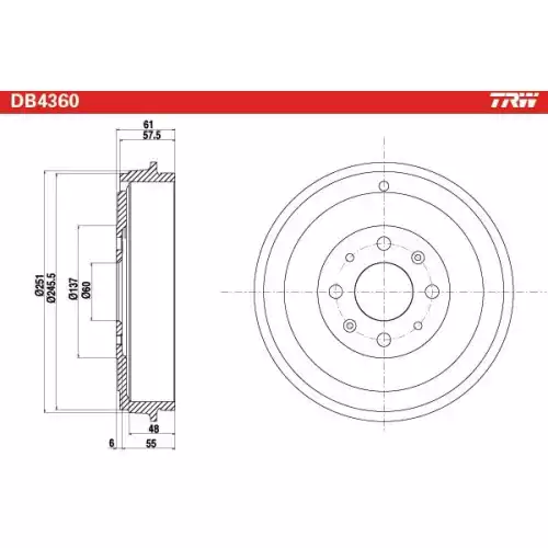 TRW Arka Fren Kampanası DB4360