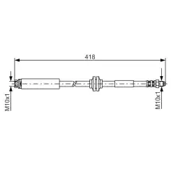 BOSCH Fren Hortumu Arka 418mm 1987481058