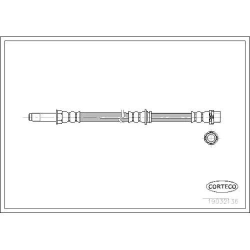 CORTECO Fren Hortumu Arka 502Mm 19032136