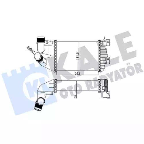 KALE Turbo Radyatörü Intercooler Aluminyum Plastik Brazing 345800