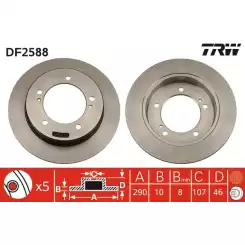 TRW Ön Fren Diski 290mm Takım DF2588