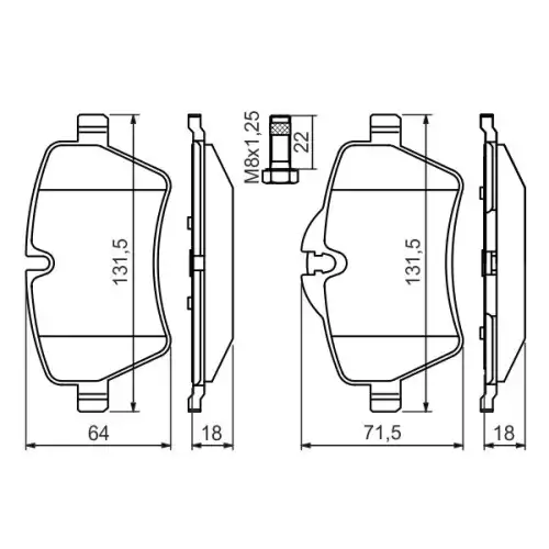 BOSCH Ön Fren Balatası Tk 0986494489