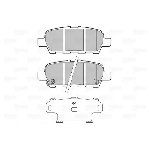 VALEO Arka Fren Balatası Tk 601148