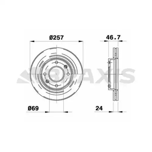 BRAXIS Ön Fren Diski 257Mm AE0287