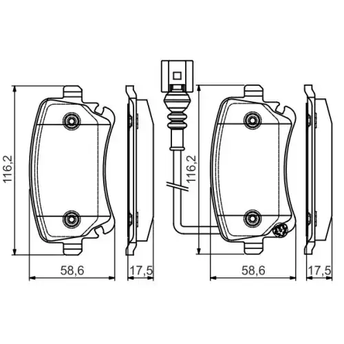 BOSCH Arka Fren Balatası Tk 0986495094