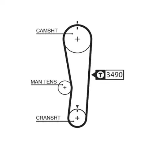 GATES Eksantrik Triger Kayışı 106-254 5637XS