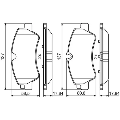 BOSCH Arka Fren Balatası Tk 0986494796