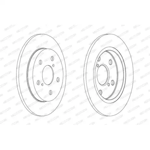 FERODO Arka Fren Diski Düz (259 5) DDF1788