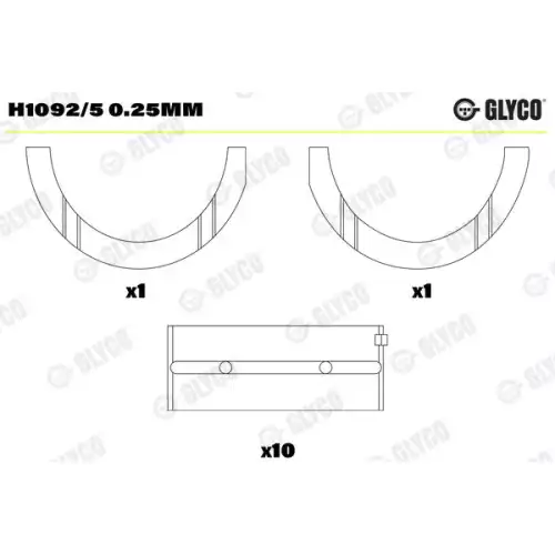 GLYCO Ana Yatak 0.25 H1092/5 0.25MM