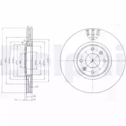 DELPHI Ön Fren Diski Havalı Ø302 BG4002