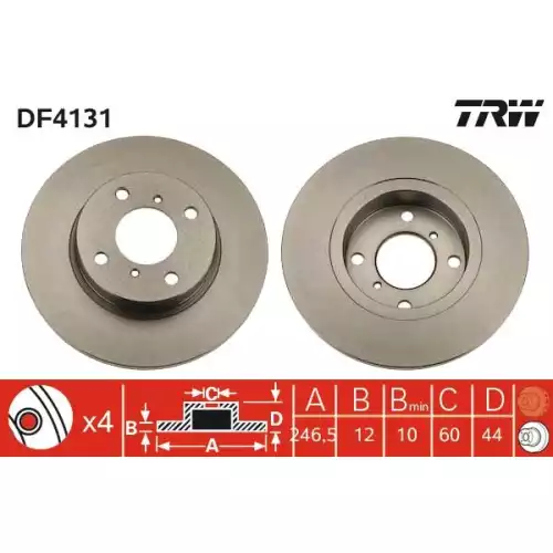 TRW Ön Fren Diski Takım DF4131