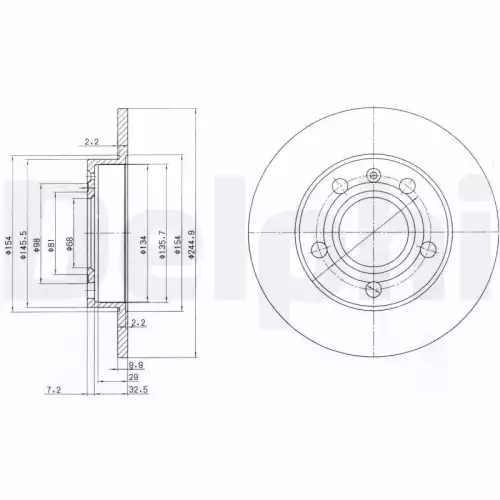 DELPHI Fren Diski Arka Takım BG2753C