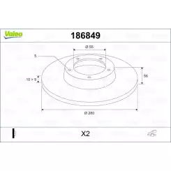 VALEO Arka Fren Diski Tk 186849