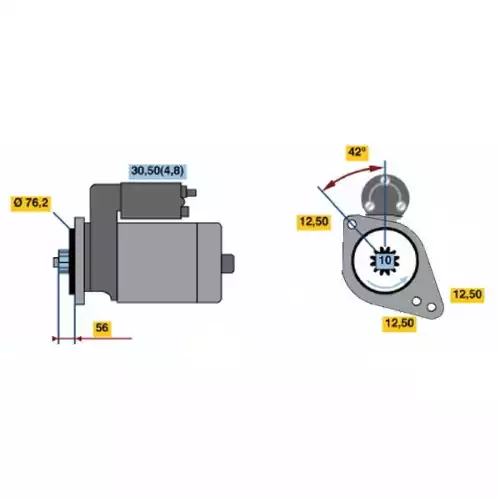 BOSCH Marş Motoru 12V 10 DIS 2,0 KW 0001123012