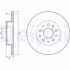 DELPHI Arka Fren Diski Karbon Kaplamalı Ø251 BG4655C