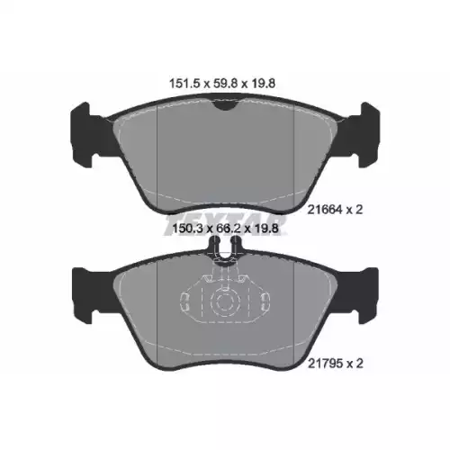 TEXTAR Ön Fren Balatası Tk 2166404