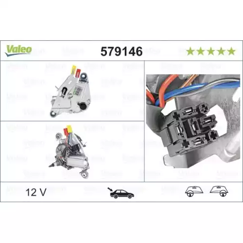 VALEO Arka Cam Silecek Motoru 579146