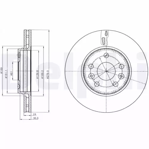 DELPHI Ön Fren Diski BG4317C