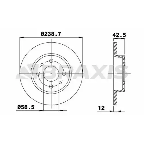 BRAXIS Ön Fren Diski AE0593