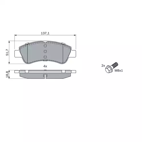 BOSCH Ön Fren Balatası Tk 0986494027